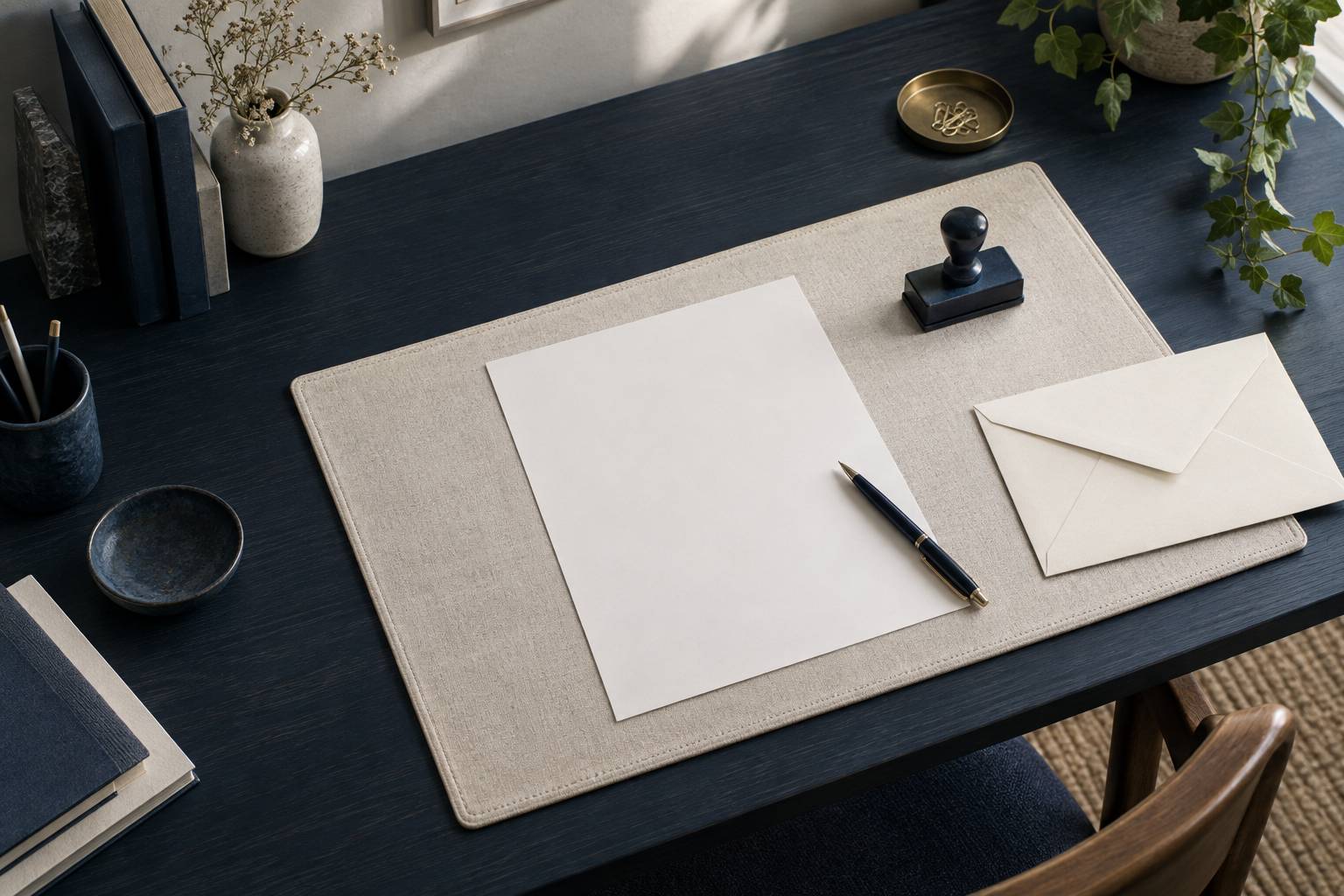 Formulaire vierge et stylo poses sur un bureau associatif